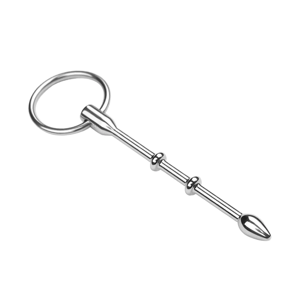 Two-Wheel Urethral Sounds and Ring Penis Toys Stainless Steel BDSM Sounding Kit Sex Toys for Men's Bondage Gear
