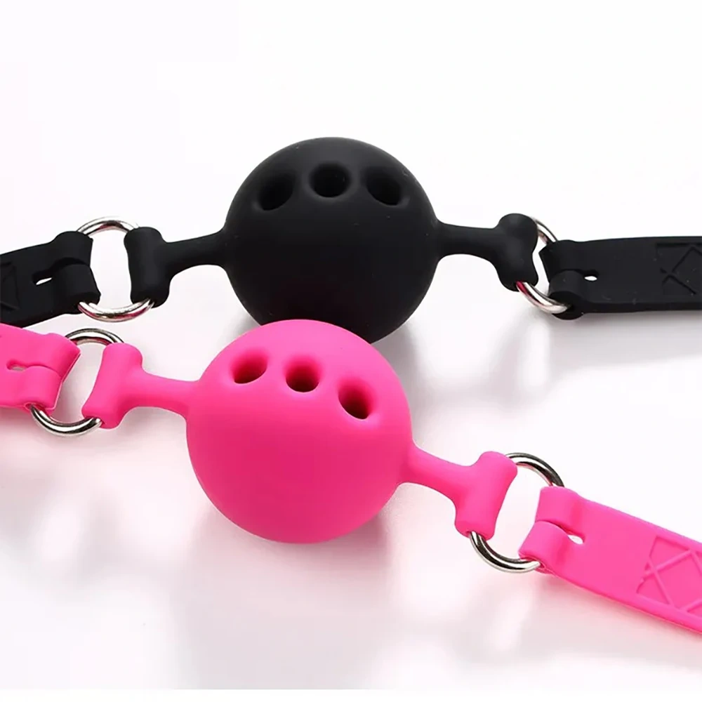 Bondage Gear in Pink Black for Women Wholesale Sale of Mouth Gag Ball BDSM Sex Toys Juguetes Sexuales