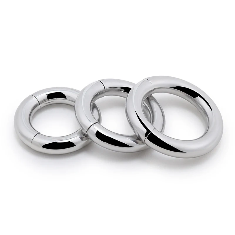 Magnetic Weighted Penis Cock Ring Stainless Steel Sex Toy for Men Magnetic Ball Stretcher Juguetes Sexuales Juguetes Sexuales