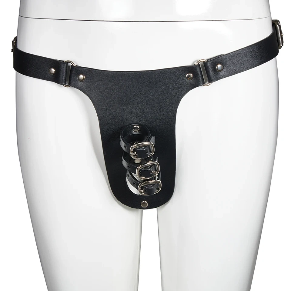 Bondage Gear Strap-On Dildo Leather Pants and Kits Sex Toys for Adult SM Use for Both Men and Women