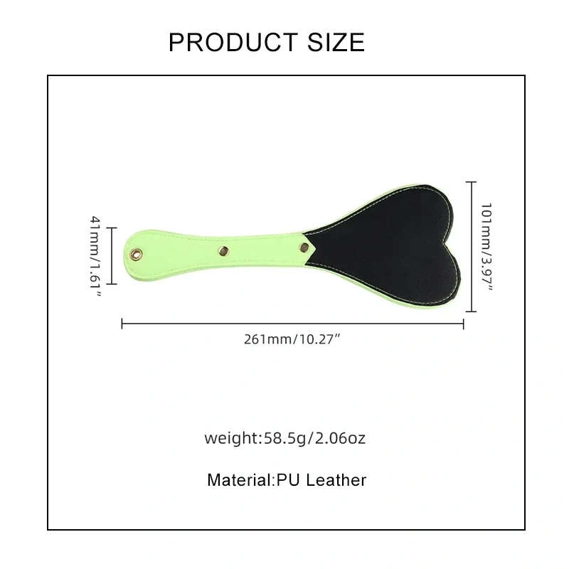 Bondage Gear Night-Glow Heart-Shaped Paddle Fluorescent Leather Sex Toys Adult BDSM Whip Kits Juguetes Sexuales Adultos