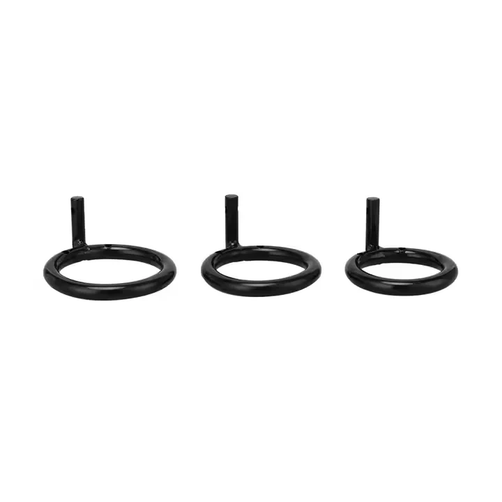 Manganese Steel Male Chastity Device Black Coated Hollow Chastity Cage Bondage Gear Sex Toys for Men BDSM Type