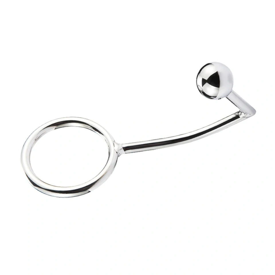 Stainless Steel Anal Hook with Ring and One Ball Adult Sex Toys for SM Experiences for Men and Women Bondage Gear