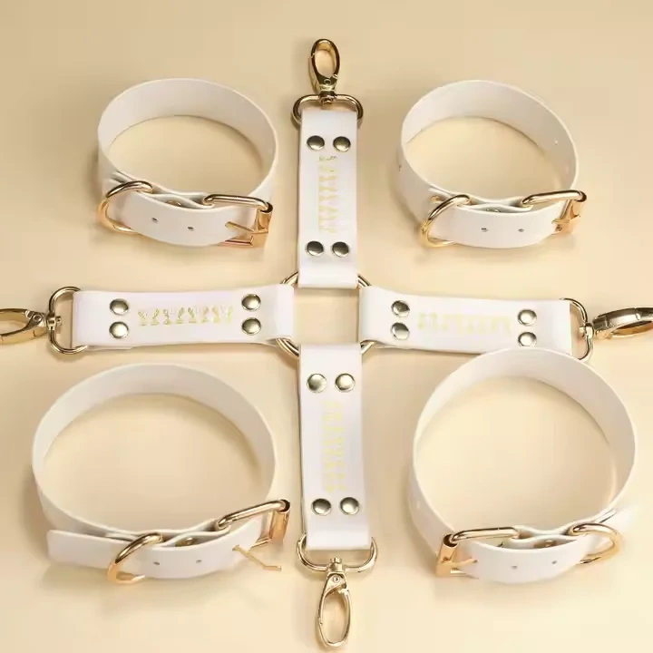 Cat Girl Bondage Gear 8pcs PU Leather BDSM Kit Sex Toys for Women Handcuffs Collar Bondage Set Juguetes Sexuales