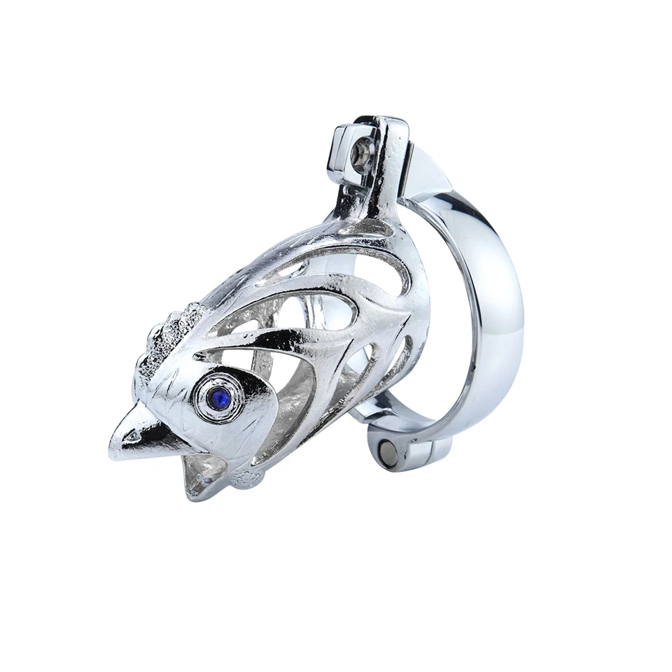 Stainless Steel Zodiac Chicken Chastity Cage Male Sex Toy Penis Lock Device BDSM Toys for Men