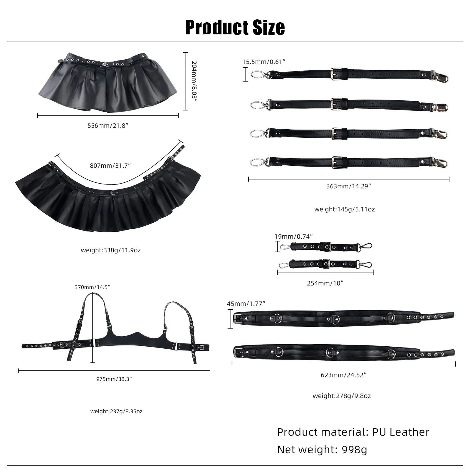 Black Bondage Gear Underwear with Pink PU Leather 5pcs Sex Toys Kits Juguetes Sexuales Para Mujeres