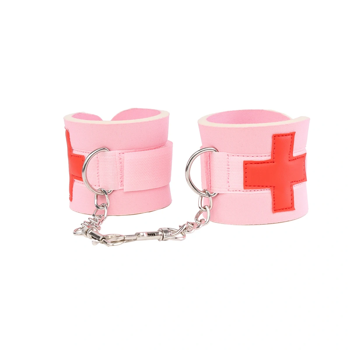 Lovely Nurse Sex Toy for Women Pink Leather Handcuff with Footcuffs Black Bondage Gear BDSM Type Sexy Juguetes Sexuales