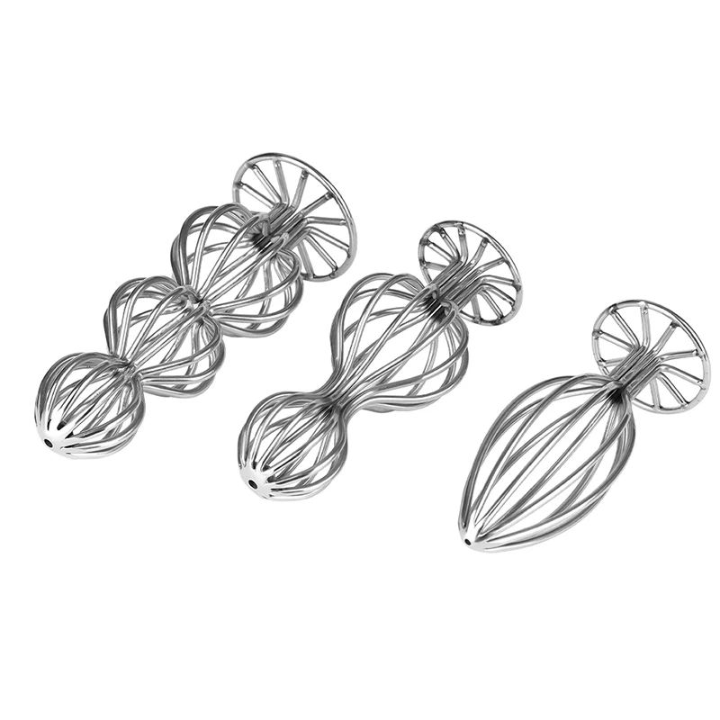 Small Medium Large 3-Piece Anal Plug Set Round Base Metal Sex Toys for Adults Adult Butt Plug
