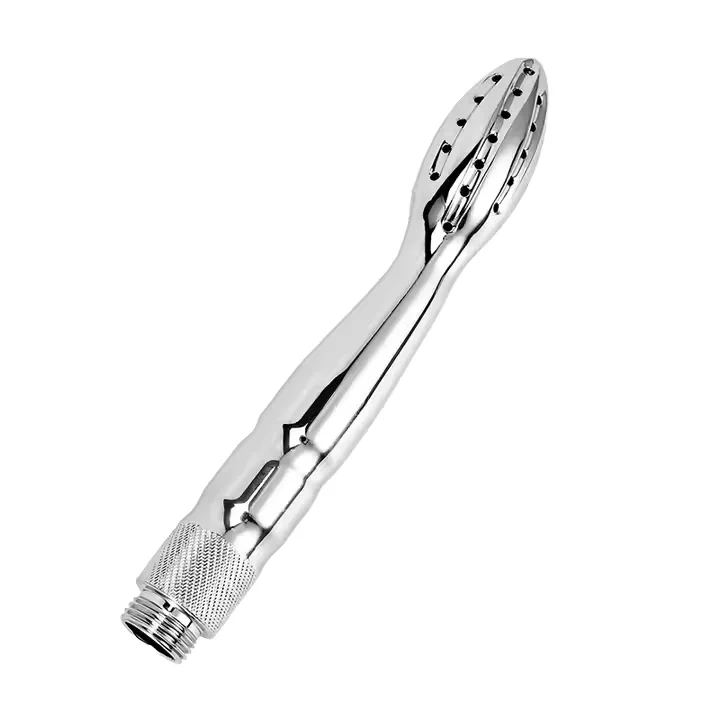 Alloy Anal Douche Vaginal Sex Toys for Women and Men Porous Water Spray Anal Shower with Metal Butt Plug Juguetes Sexuales