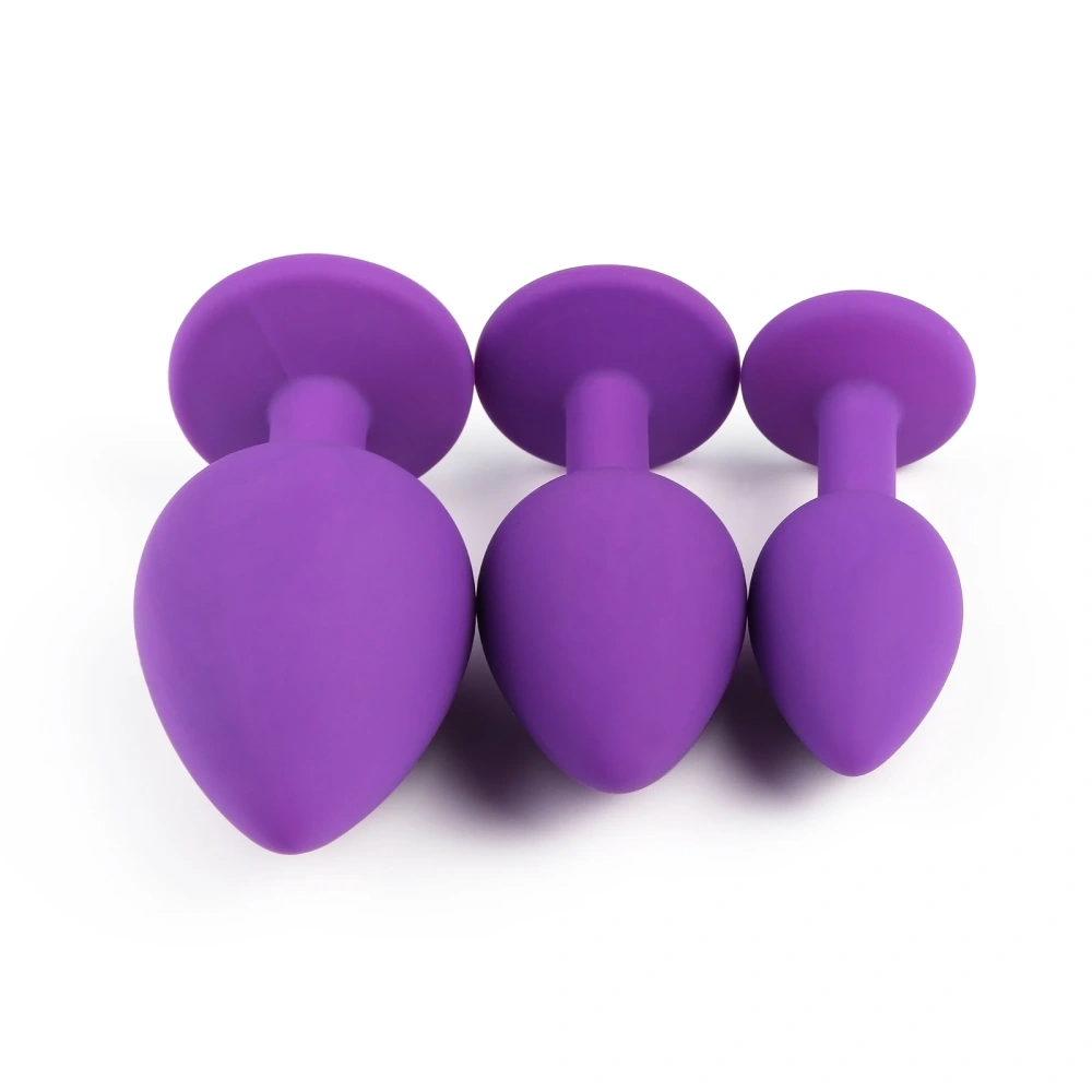 Purple Silicone Anal Plug & Jewel Butt Plug Set Underwater Theme Sex Toys for Women Anal Toys for Women