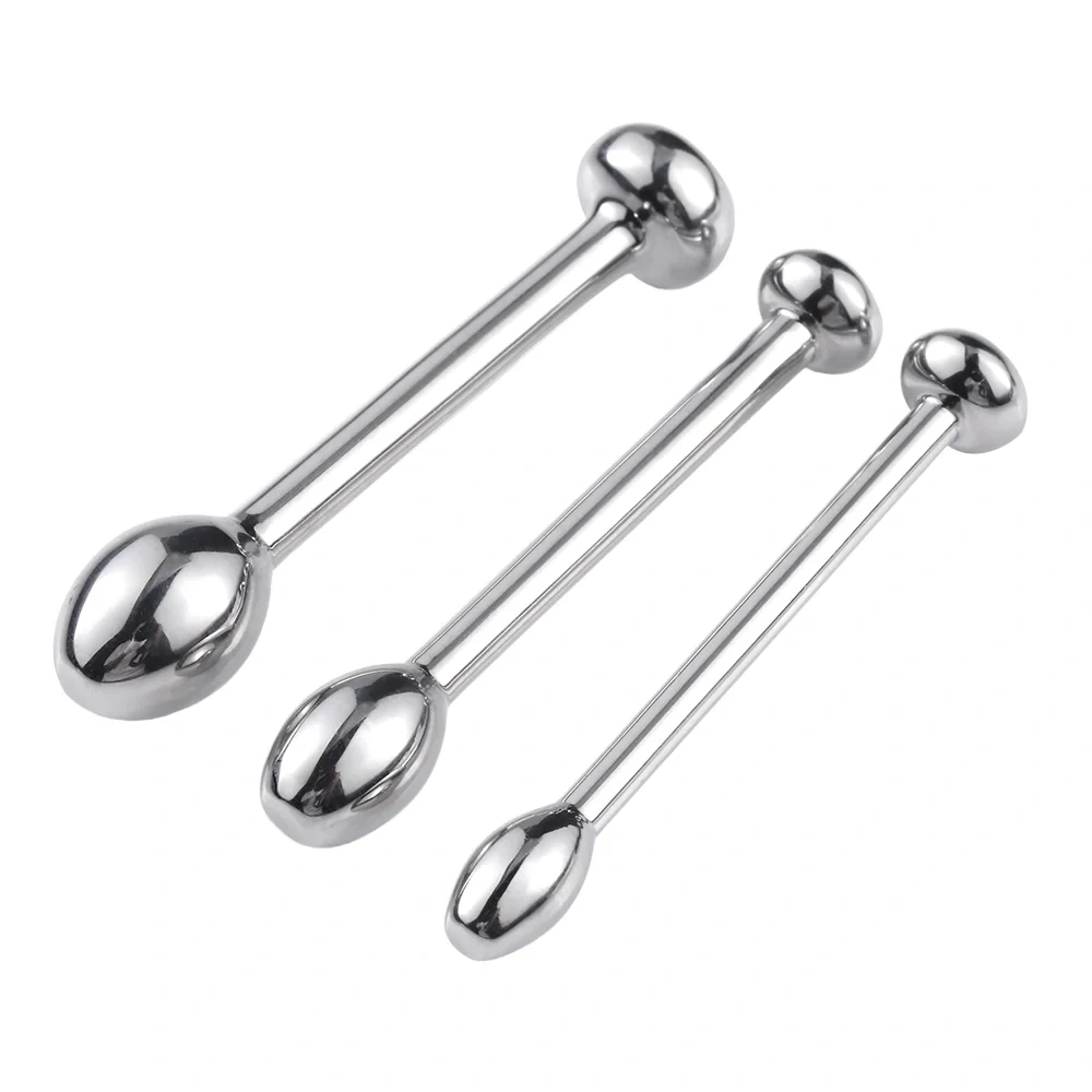 Oval Head Urethral Sounds Stainless Steel BDSM Sounding Kit Penis Toys for Men's Bondage Gear Pain Relief Sex Toys