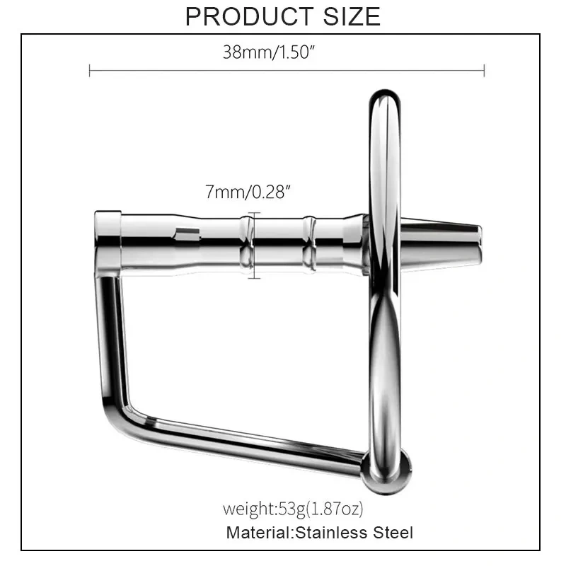 Stainless Steel Urethral Sound Hollow Penis Plug Glans Ring Adult Sex Toys for Men