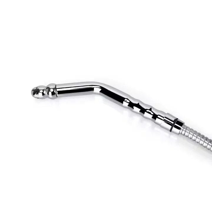 Durable Metal Enema Kit with 3 Angled Nozzles Adult Anal Douche Cleaner