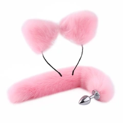 Pink Tail+Pink Cat Ear