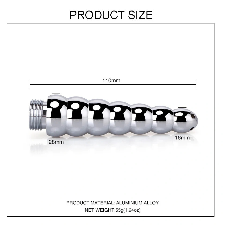 Aluminium Alloy Shower Enema System Vaginal Anal Cleaner Sex Douche Head Butt Plug Toys Juguetes Sexuales