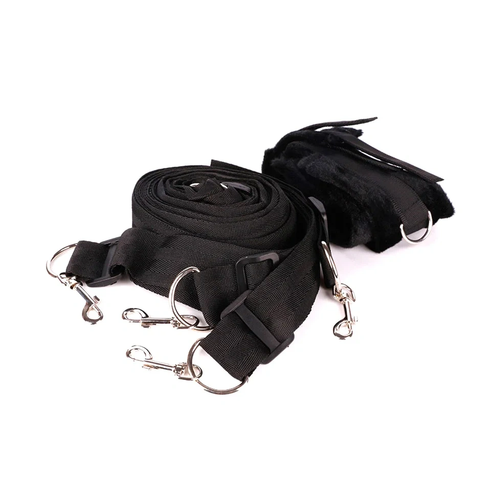 Bed Bondage Kit for Adults Restraint Gear Sex Toys with Leather Belt and Handcuffs Juguetes Sexuales SM Type