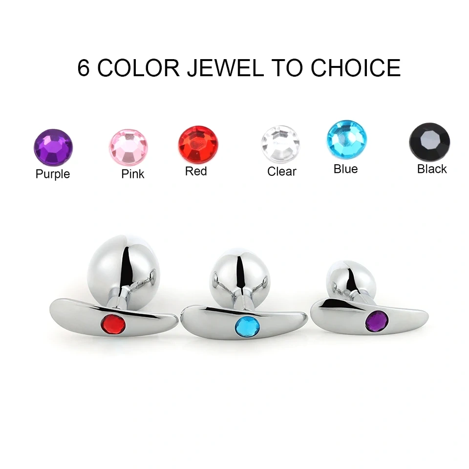 Anchor-Shaped Butt Plug Jewel Anal Sex Toys for Women and Men Durable Metal Material