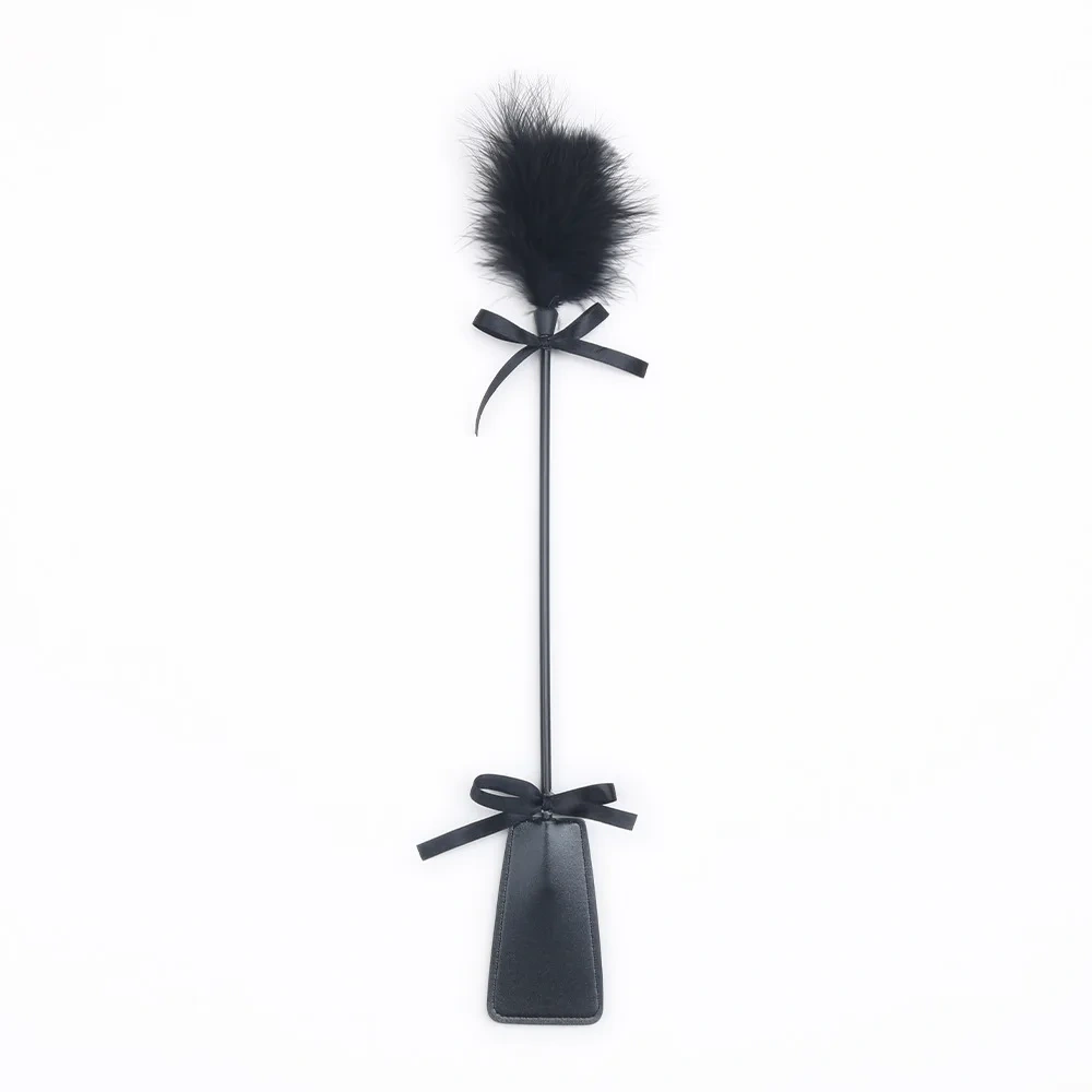 PU Leather Bondage Kit with Long Paddle and Tease Feather Sex Toys for Adults BDSM Inspired Juguetes Sexuales