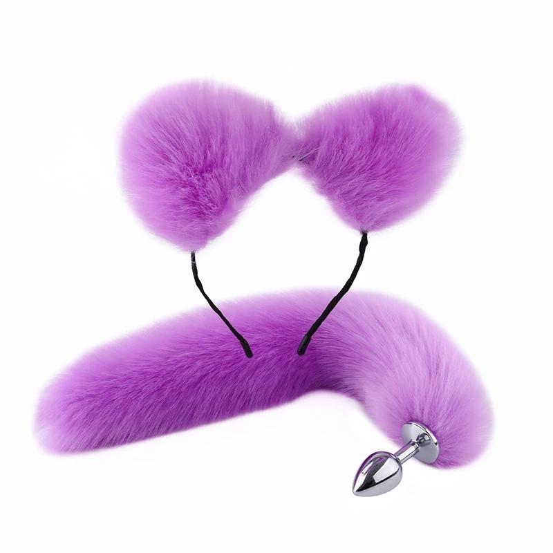 Hot Cosplay Cat Ear Short Fox Tail Anal Plug Set Women's Butt Plug Sex Toys for Sexual Role Play Juguetes Sexuales