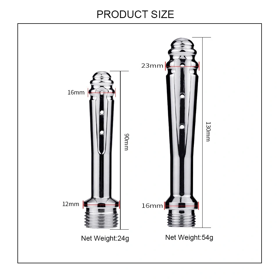 Aluminum Alloy Anal Shower Douche Vaginal Sex Toys Streamline Conduit Design Butt Plug for Women and Men Juguetes Sexuales