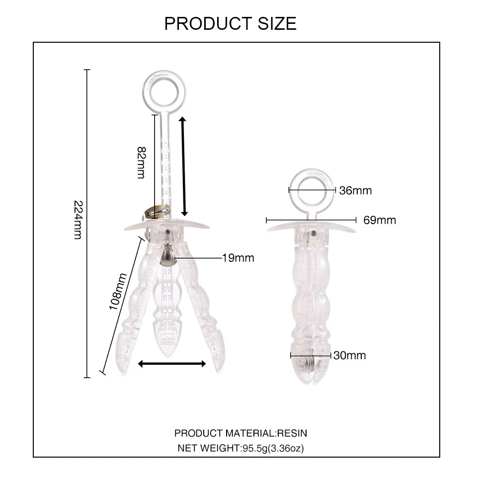 Extreme Anal Vaginal Dilator Resin Butt Plug Sex Toys for Women and Men Juguetes Sexuales