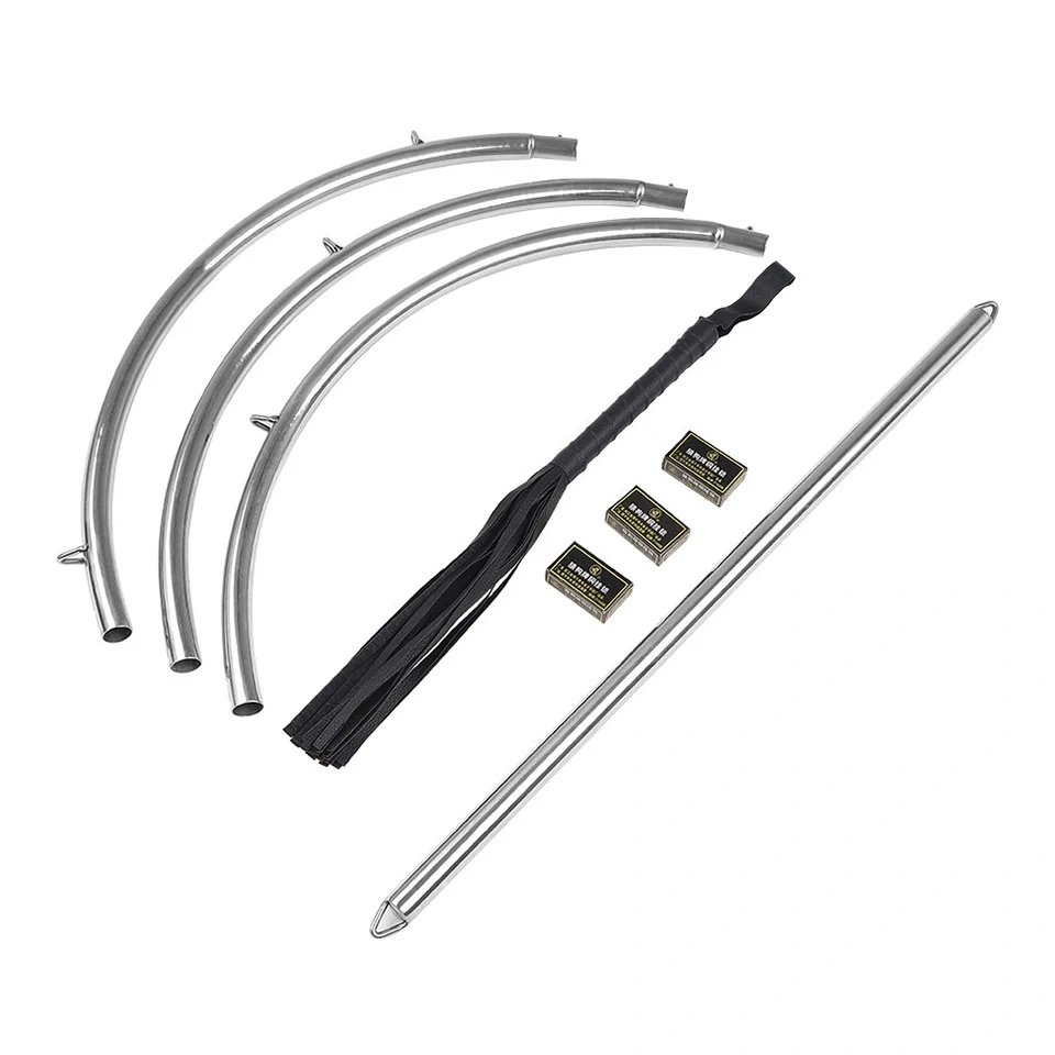 Couple Adult Sex Games Bondage Gear Loop Stainless Steel & Leather Bondage Restraint Sex Toys for Women and Man