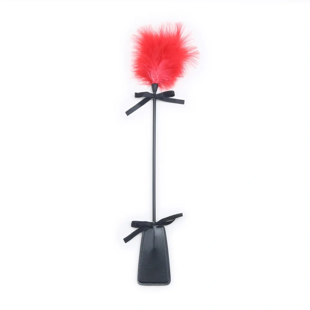 PU Leather Bondage Kit with Long Paddle and Tease Feather Sex Toys for Adults BDSM Inspired Juguetes Sexuales