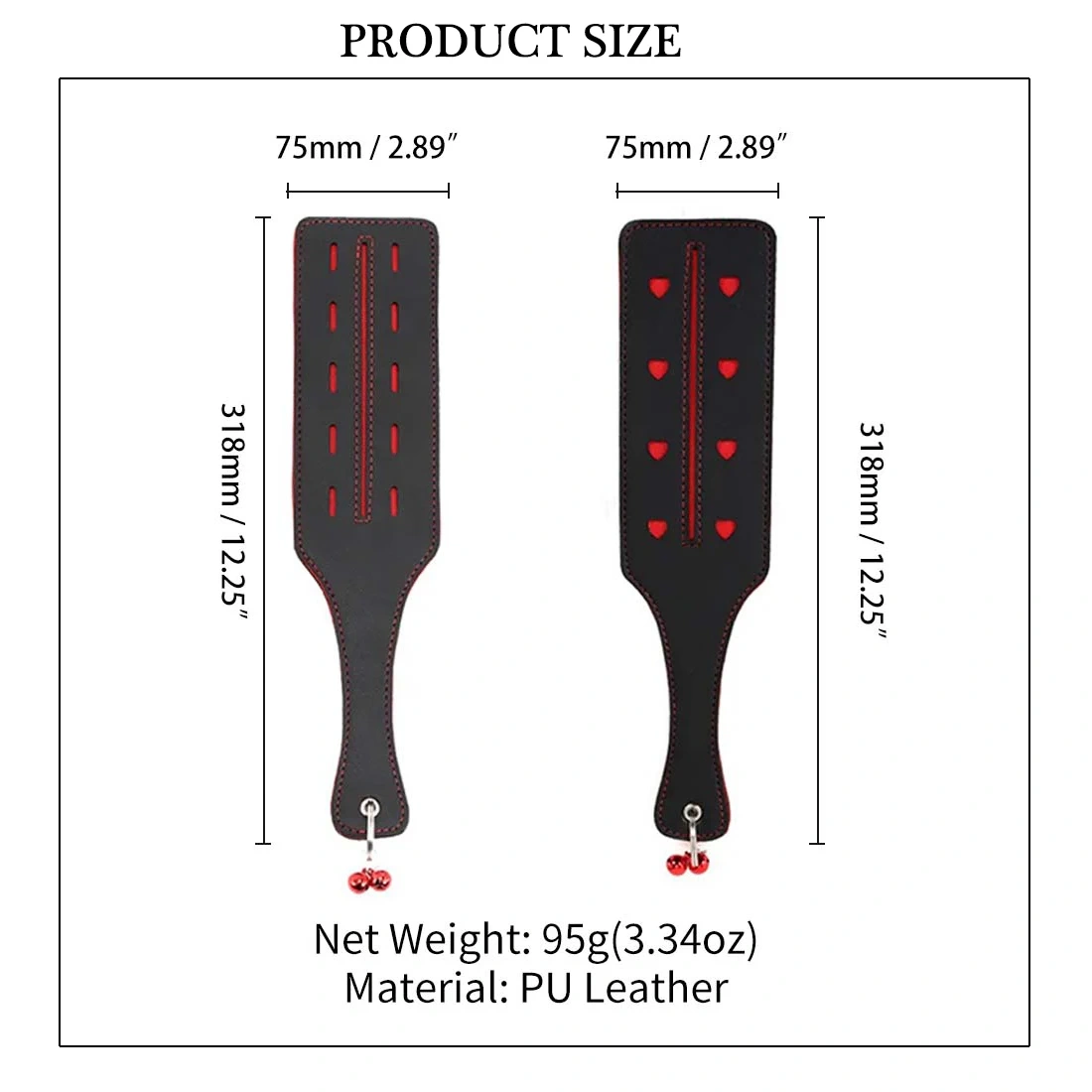 Bondage Gear Red Heart PU Leather Paddle Kit Sex Toys for Women/Men BDSM Spanking Whip Juguetes Sexuales