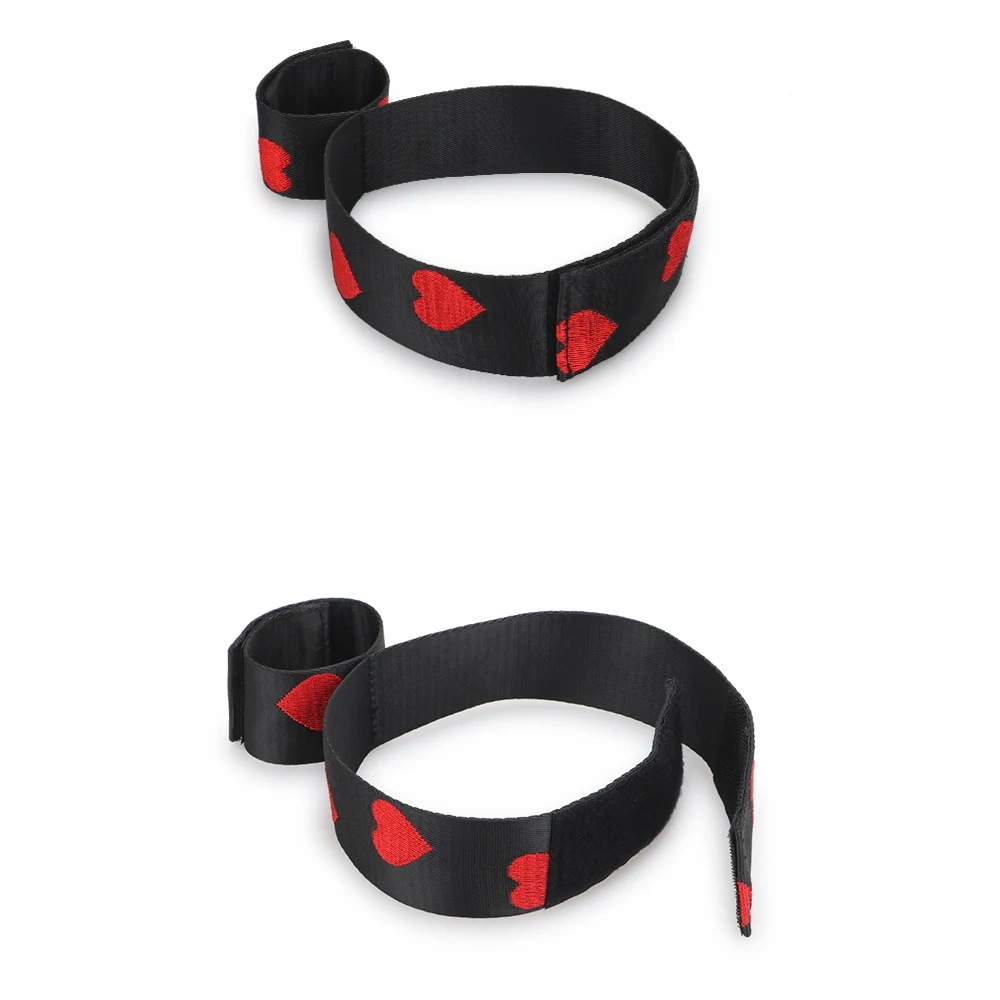 Black and Red Heart Bondage Kit Adult SM Sex Toys Handcuffs and Ankle Cuffs Restraints Juguetes Sexuales Adultos