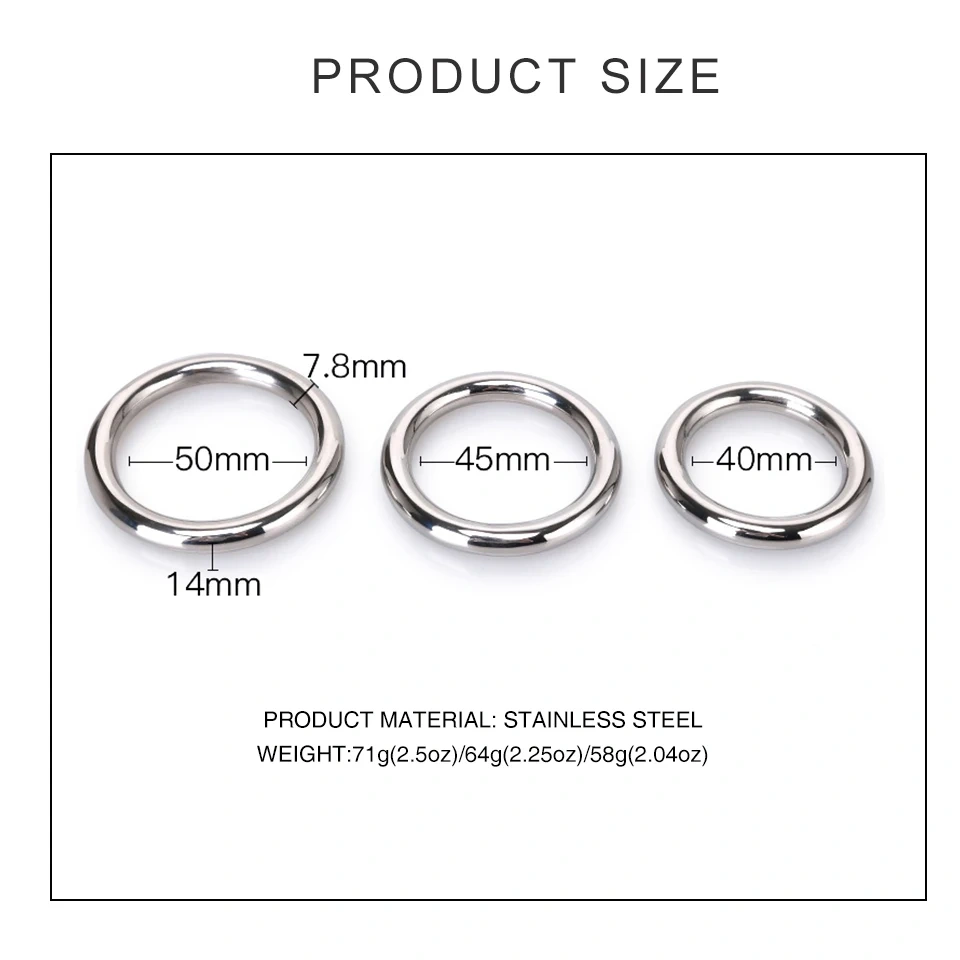 Men's Stainless Steel Cock Ring Penis Ring Sex Toys for Delay Ejaculation Juguetes Sexuales Para Hombres