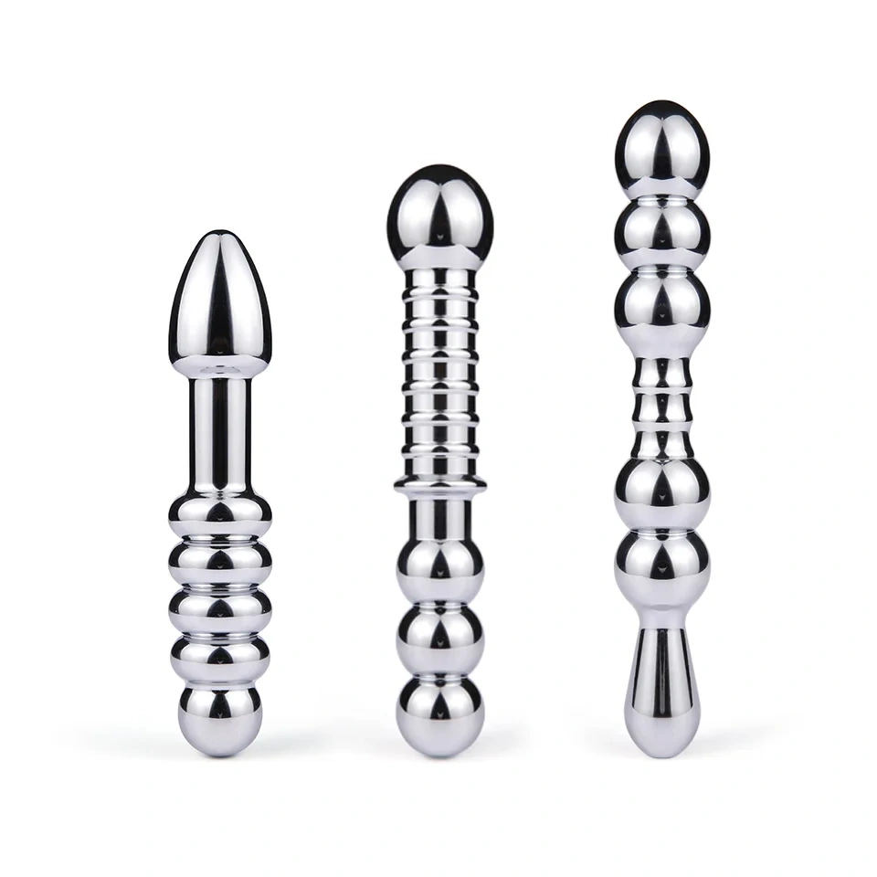 Double-Ended Aluminium Alloy Anal Plug Man's Sex Toys Anal Cleaner and Butt Plug Metal-Juguetes Sexuales