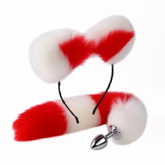 Red White Tail+Red White Cat Ear