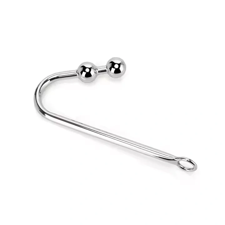 Metal Anal Hook with Two Balls Adult Sex Toys for Women for Bondage Gear and Butt Plug Anal Play Juguetes Sexuales