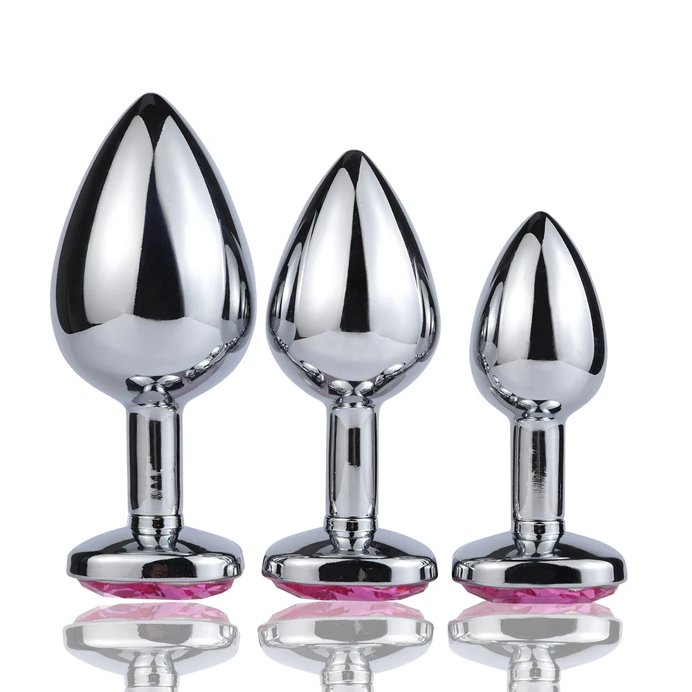 Pink Cat Face Based Aluminium Alloy Jewel Anal Plug Sex Toys for Women Buttock Massager Made of Durable Metal