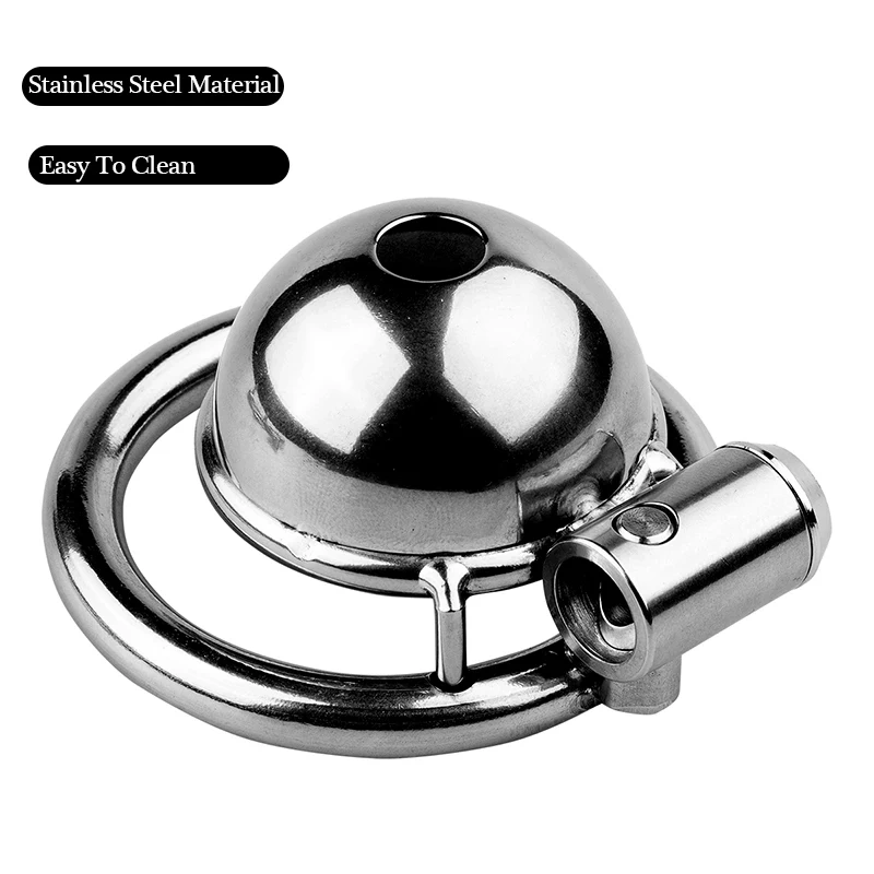 Short Stainless Steel Metal Chastity Cage for Men Male BDSM Sex Toys Penis Lock Chastity Device