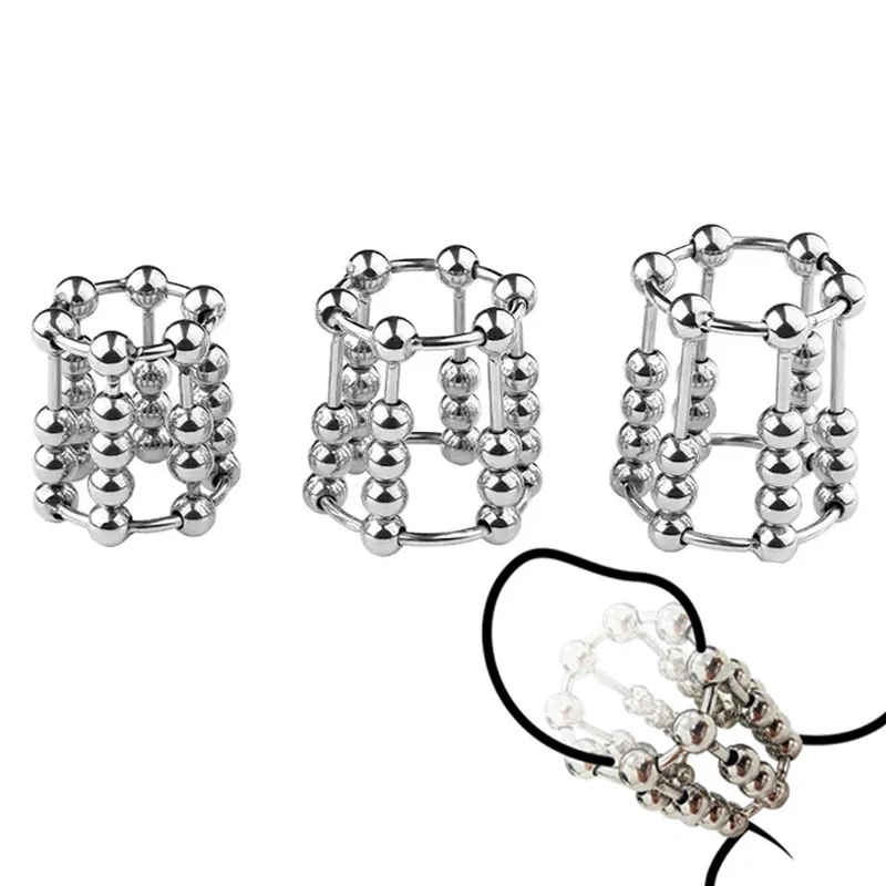 Stainless Steel Rolling Beads Design Metal Penis Ring Sex Toys Men Comfortable Rolling Beads Premium Quality Cock Ring Juguetes