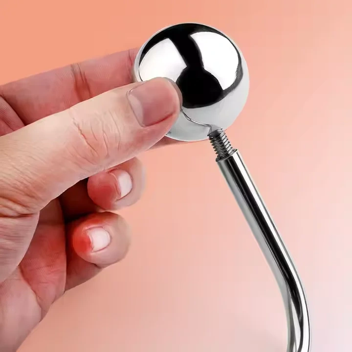 Double-Headed Stainless Steel Anal Hook with Two Balls Adult Sex Toys for Women and Men BDSM Bondage Gear Juguetes Sexual
