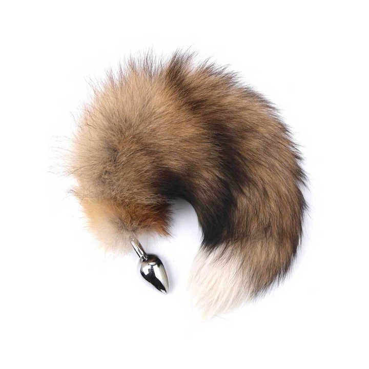 Anal Toy Fur Real with Small Metal Anal Plug Mixed Color Cosplay Sex Toys for Women Juguetes Sexuales De La Buttplug Anal