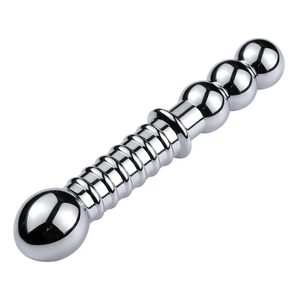 Double-Ended Aluminium Alloy Anal Plug Man's Sex Toys Anal Cleaner and Butt Plug Metal-Juguetes Sexuales