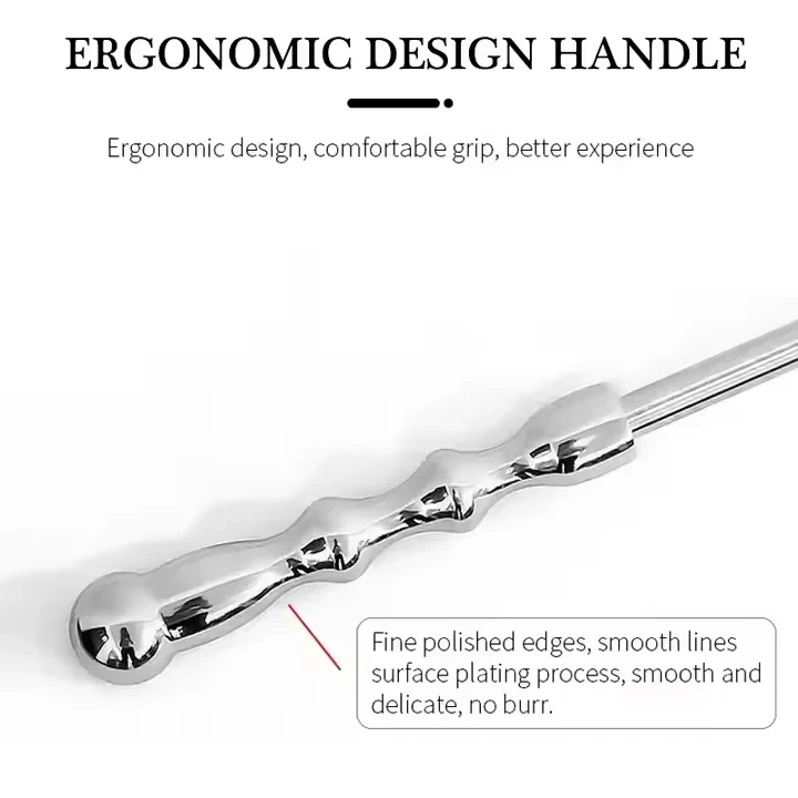 Comfortable & Durable Stainless Steel 3-Ball Anal Plug with Long Handle