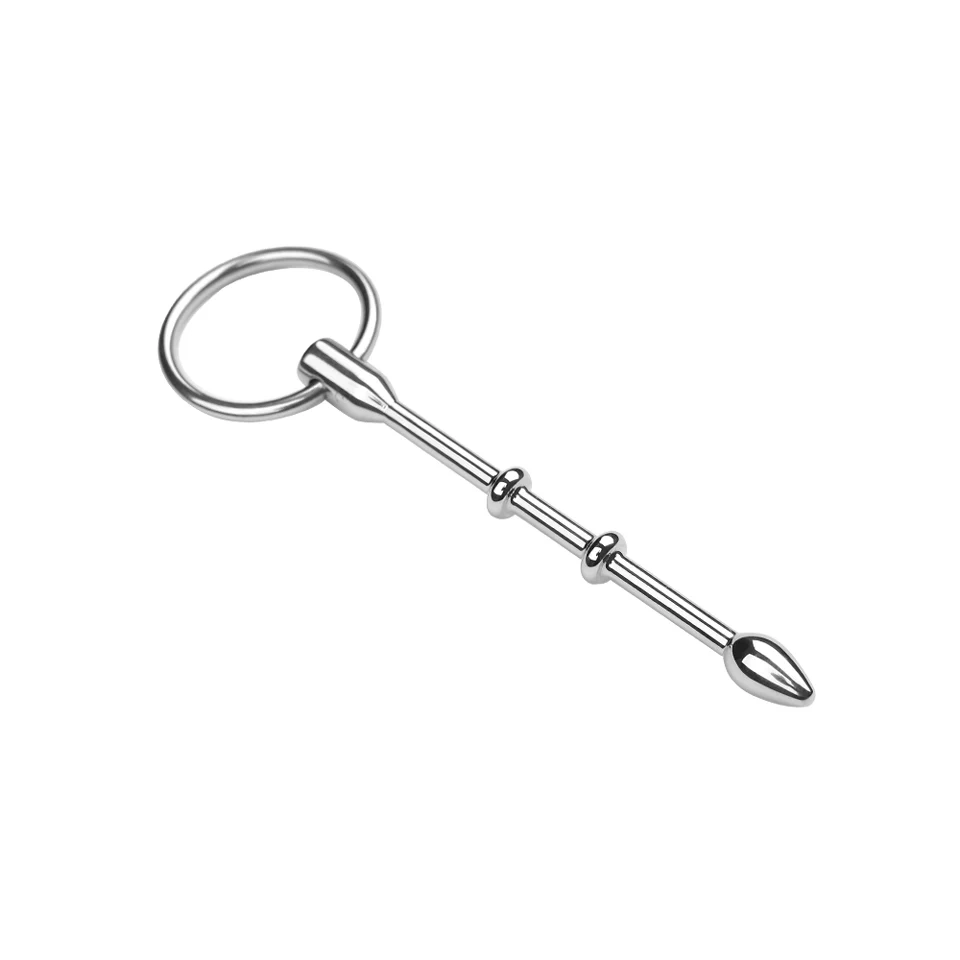 Two-Wheel Urethral Sounds and Ring Penis Toys Stainless Steel BDSM Sounding Kit Sex Toys for Men's Bondage Gear