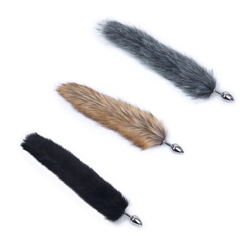 Fake Fur Fox Tail Anal Plug Metal Butt Plug Fun Sex Games and Toys for Women Juguetes Sexuales