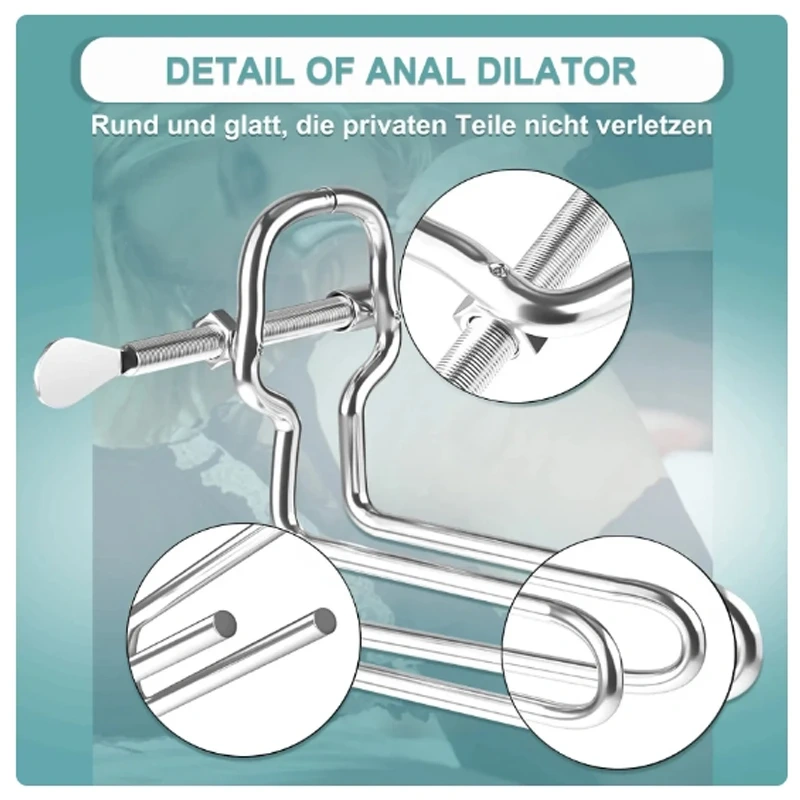 Adjustable Stainless Steel Adult Anal Vaginal Speculum Sex Toy Butt Plug for Women Juguetes Sexuales