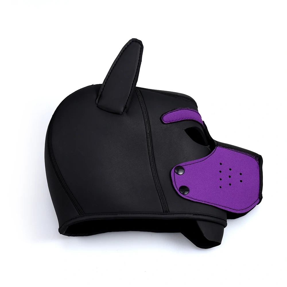 Bondage Gear Neoprene Silicone Leather Puppy Hood Full Head Role Play BDSM Kits Sex Toys for Men