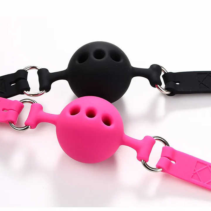 Bondage Gear in Pink Black for Women Wholesale Sale of Mouth Gag Ball BDSM Sex Toys Juguetes Sexuales