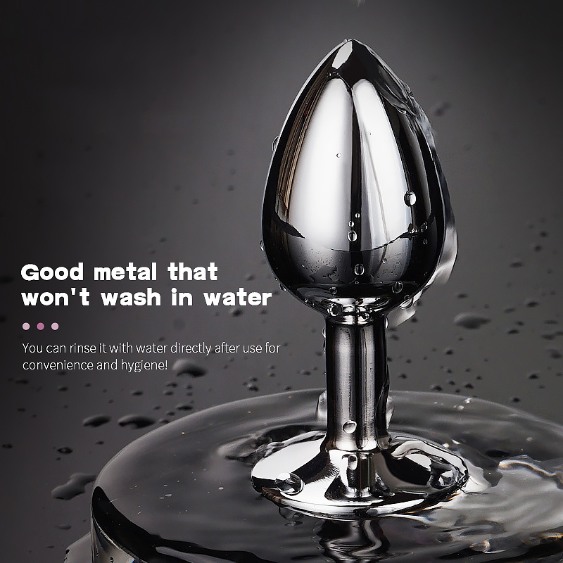 Jewel Metal Anal Sex Toy Butt Plug and Vibrator with Lubricant for Women and Men Penis Plug Sexual Toys for Couples