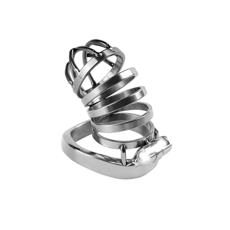 Men's Stainless Steel 5-Ring Chastity Cage BDSM Sex Toys Penis Lock and Metal Chastity Device Juguetes Sexuales