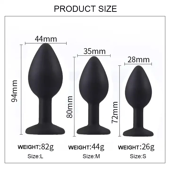 Silicone Butt Plug Anal Toys for Women Jewel Black Red Pink Rosy Small Medium Colors Sex Juguetes Sexuales