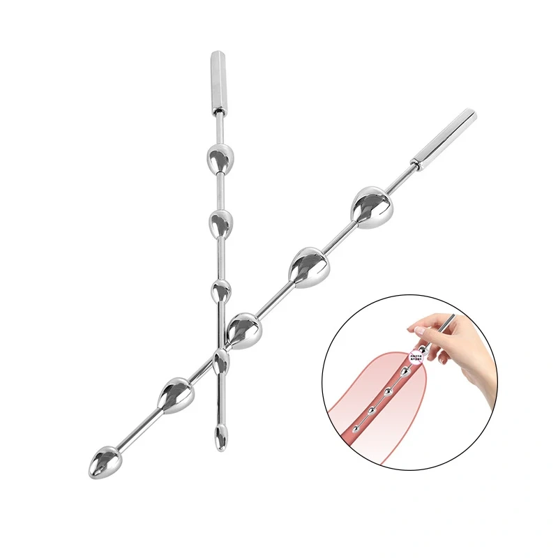 Urethral Sounds with Ball Stainless Steel Penis Toys BDSM Sounding Kit Sex Toys for Men Type SM Properties