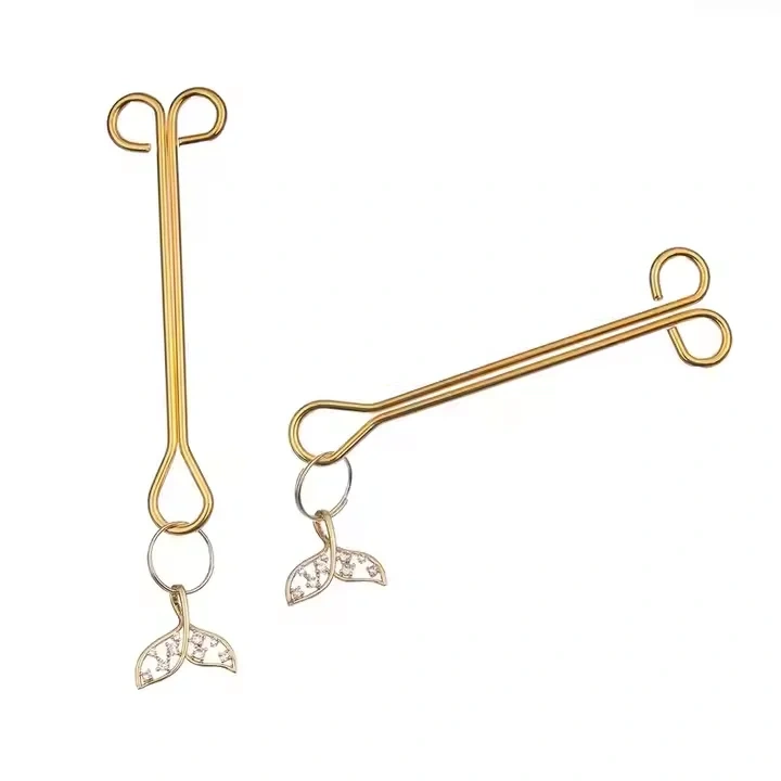Wholesale Adult BDSM Bondage Gear Leather Nipple & Clit Clamps Sex Toys for Women